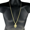 Basketball Hoop Rope Chain Gold Finish Necklace 30"
