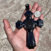 Big Huge Black Cross Hip Hop Pendant Iced Flooded Out