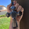 Big Huge Black Cross Hip Hop Pendant Iced Flooded Out