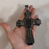 Big Huge Black Cross Hip Hop Pendant Iced Flooded Out