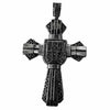 Big Huge Black Cross Hip Hop Pendant Iced Flooded Out