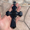 Big Huge Black Cross Hip Hop Pendant Iced Flooded Out