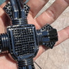 Big Huge Black Cross Hip Hop Pendant Iced Flooded Out