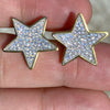 Big Star 14k Gold Plated 925 Silver Two-Tone Earrings 18MM