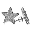 Big Star 925 Sterling Silver CZ Earrings 18MM