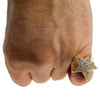 Big Star Iced Ring Gold Finish Flooded Out
