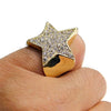 Big Star Iced Ring Gold Finish Flooded Out
