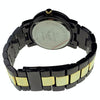 Black & Gold Finish Micro Pave Big Face Watch