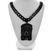 Black Jesus 30" Cuban Link Chain Necklace