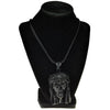 Black Jesus Pendant Iced Flooded Out Franco Chain Necklace 36"