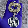 Black Lives Matter Octagon Gold Finish Rope Chain 24"