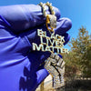 Black Lives Matter Raised Fist Gold Finish Rope Chain 30"