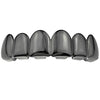 Black Plated Plain Top Teeth Grillz