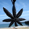 Black Pot Weed Marijuana Leaf 36" Franco Chain