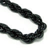 Black Rope Chain Necklace 10MM Thick 30" Inch