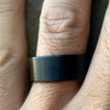 Black Tungsten Carbide Wedding Band Ring Rose Gold Plated Inside 10MM Wide