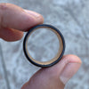 Black Tungsten Carbide Wedding Band Ring Rose Gold Plated Inside 10MM Wide