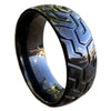 Black Zirconium Sports Car Biker Motorcycle Tire Tread Ring