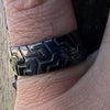 Black Zirconium Sports Car Biker Motorcycle Tire Tread Ring