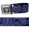 Blue /White Paisley Buckle-Down Belt