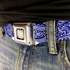 Blue /White Paisley Buckle-Down Belt