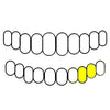 BOTTOM LEFT (#21 #22) Real 10K Gold Double Caps Side Canine Custom Grillz