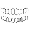 Bottom Left Hand (#23, #22) / 10K WHITE GOLD Real 10K White Gold Double Caps Side Canine Custom Grillz