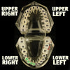 Bottom Right (#25-26-27-28) 925 Silver Four Teeth Grillz with Open Face & Inlay Side Bar Grills