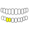 Bottom Right Hand Real 14K Gold Double Side Canine Open Face Caps Custom Grillz