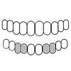 Bottom Right & Left (#22,#23,#27, #26) / 10K WHITE GOLD Real 10K White Gold Double Caps Side Canine Custom Grillz