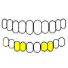 Bottom Right & Left (#22,#23,#27, #26) / 10K YELLOW GOLD Real 10K Gold Double Caps Side Canine Custom Grillz