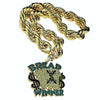 Bread Winner 14k Gold Plated Rope Chain 30MM x 30"
