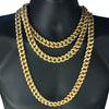 Bubble Chain Diamond Dust Gold Finish Necklace 16MM Thick  (18"-30")