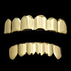 Cartel Gold Finish 6 Top 6 Bottom Teeth Grillz Set