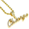 Chicago Gold Finish Rope Chain Necklace 24"