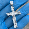 Copy of 925 Sterling Silver Cross Iced Flooded Out CZ Pendant 2" Inch
