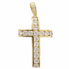 Copy of 925 Sterling Silver Iced Channel Set Flooded Out CZ Tennis Cross Pendant