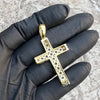 Copy of 925 Sterling Silver Iced Channel Set Flooded Out CZ Tennis Cross Pendant