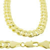 Cuban Curb Chain Gold Finish Necklace 30" x10MM