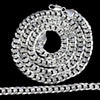 Cuban Curb Chain Silver Tone Chain Necklace 30" x 10MM