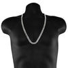 Cuban Curb Chain Silver Tone Chain Necklace 30" x 10MM