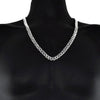 Cuban Curb Link Silver Plated Chain Necklace 10MM 24"