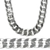 Cuban Curb Link Silver Plated Chain Necklace 10MM 24"