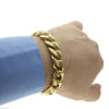 Cuban Link Bracelet Gold Finish over 316L Stainless Steel 14MM 8.5"