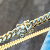 Cuban Link Chain Gold Finish over 925 Sterling Silver Necklace 5MM 18"-24"