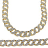 Cuban Link Chain Gold Finish Sandblast Necklace 30" x 18MM Thick