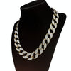 Cuban Link Chain Gold Finish Sandblast Necklace 30" x 18MM Thick