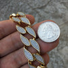 Cuban Link Chain Gold Finish Sandblast Necklace 30" x 18MM Thick