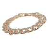 Cuban Link Full Stone Iced Bracelet Rose Gold Finish 8"