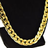 Cuban Link Gold Finish Chain Necklace 13MM 33"